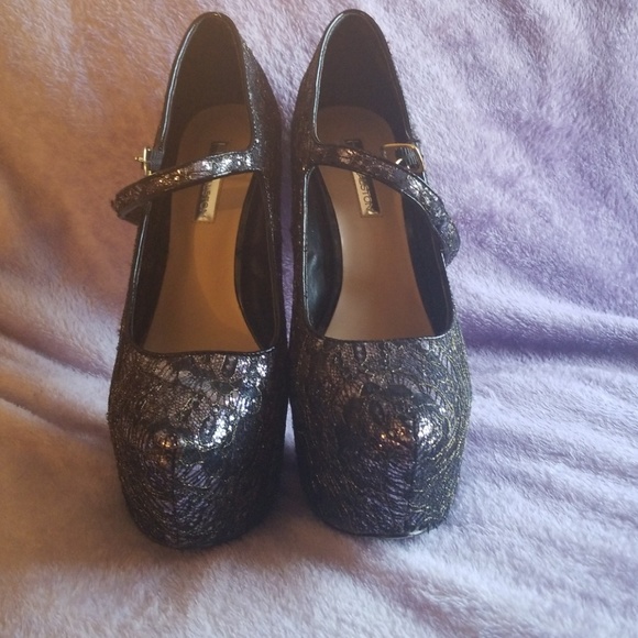 Glitter lace high heels - Picture 3 of 5